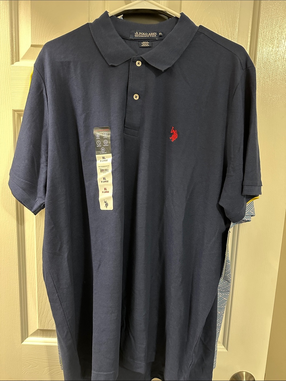 Perry Ellis Navy Polo with Red Embroidered Logo